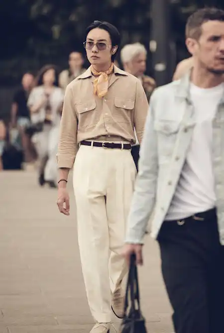 stylish man walking in shirt and trouser stylish man walking in shirt and trouser